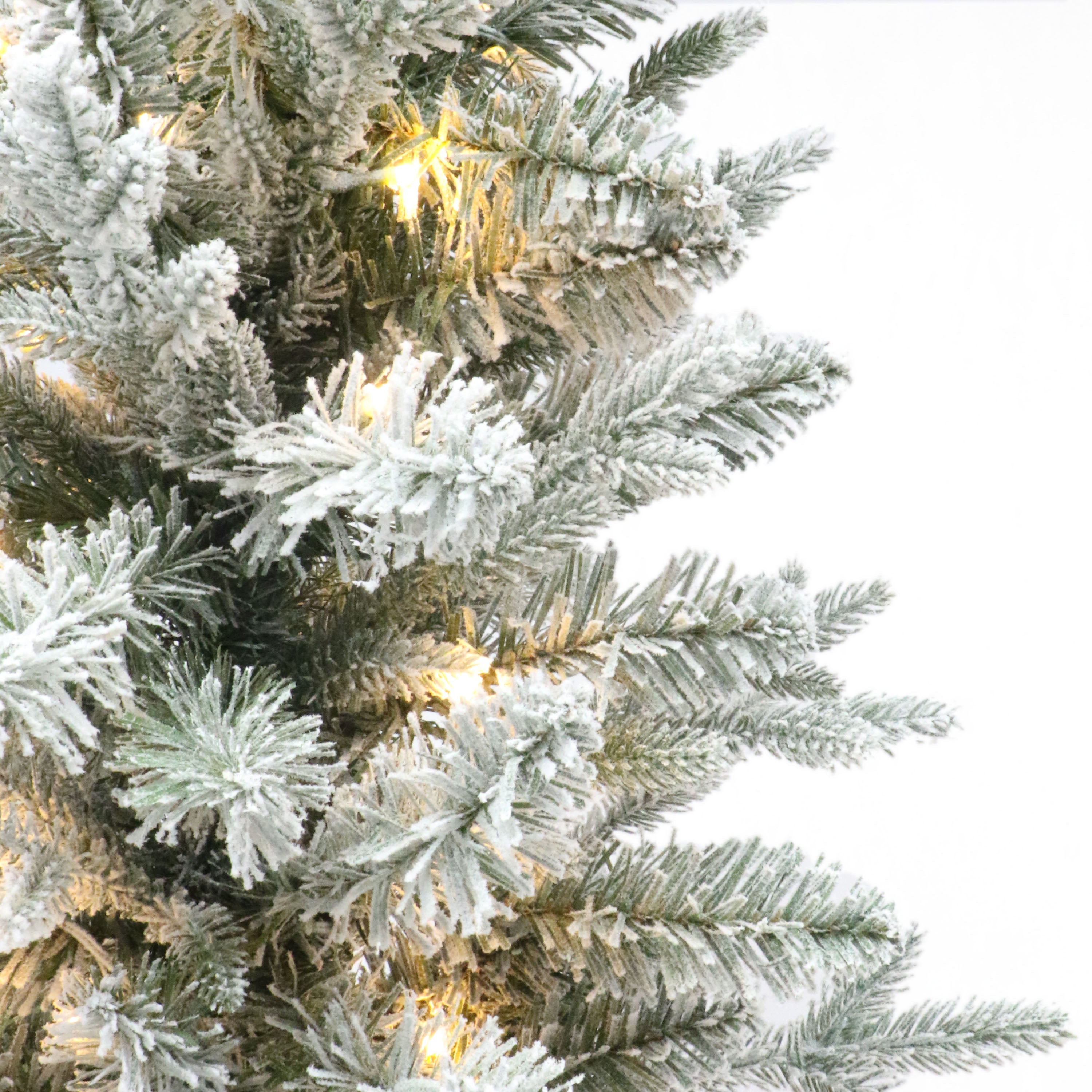 Set of 3 Flocked Spruce Trees in 3', 4', and 5'
